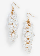 Cluster Faux Pearl Earrings Pearl | Ashley Stewart