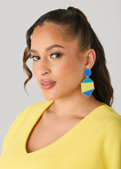 Dangle Colorblock Earrings Multi | Ashley Stewart