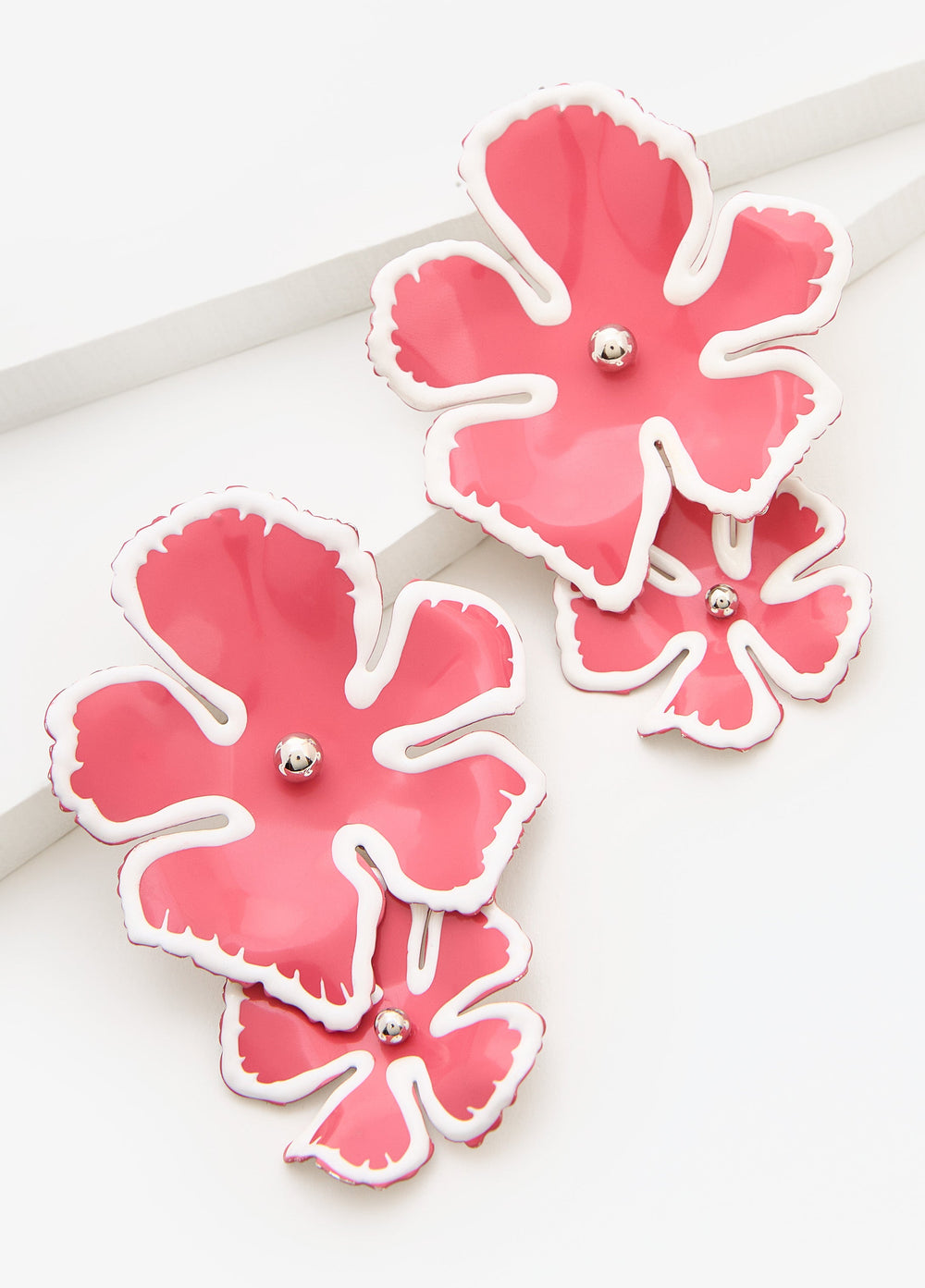 Dangle Flowers Earrings Calypso Coral | Ashley Stewart