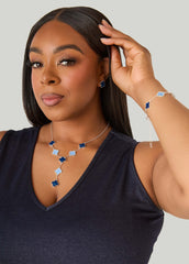 Four Piece Clover Necklace Set Victoria Blue | Ashley Stewart