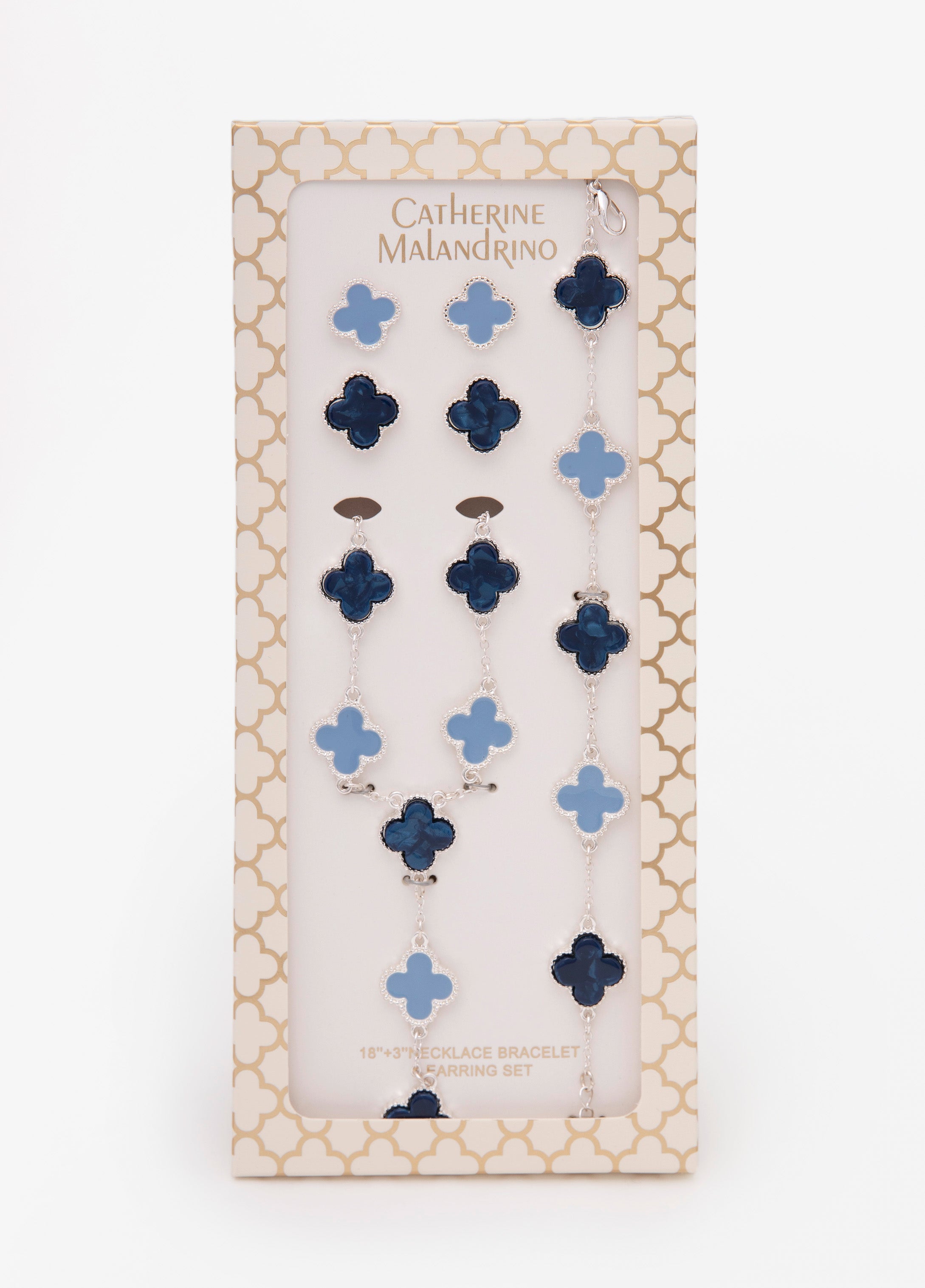 Four Piece Clover Necklace Set Victoria Blue | Ashley Stewart