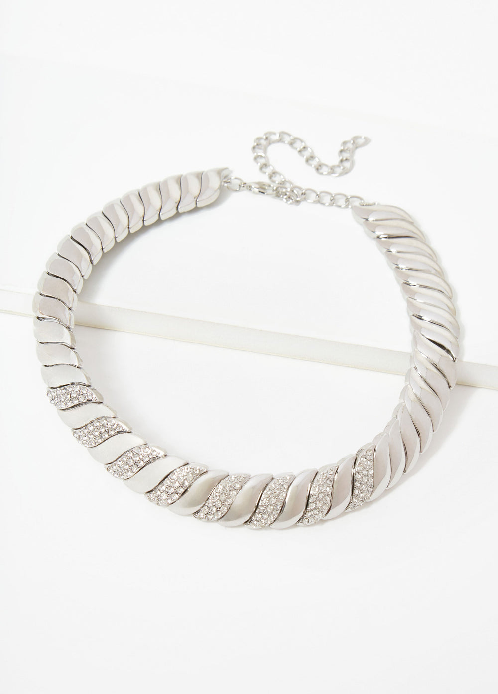 Trendy Crystal Necklace Silver Necklaces Statement Necklace Silver | Ashley Stewart