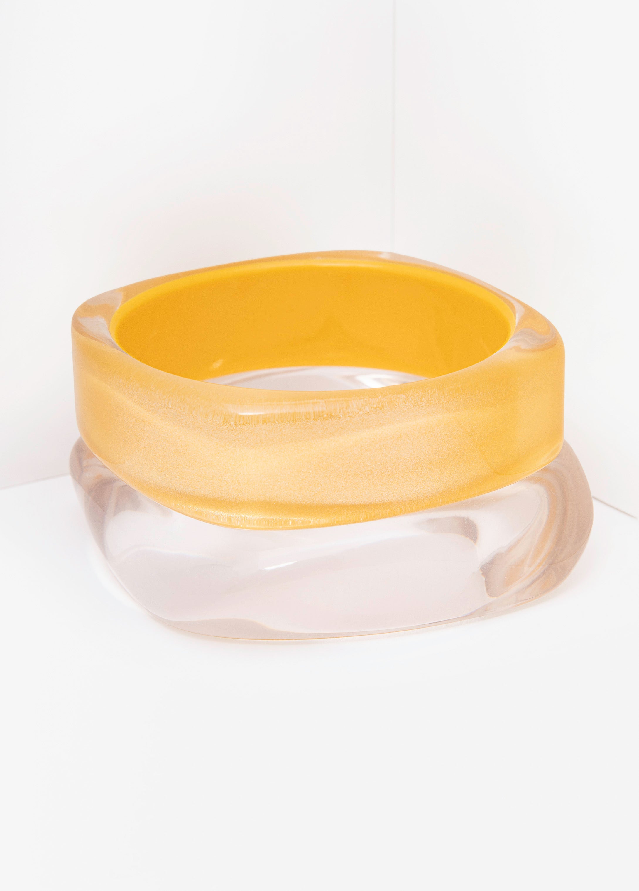 Glittered Resin Bangle Set Spectra Yellow | Ashley Stewart
