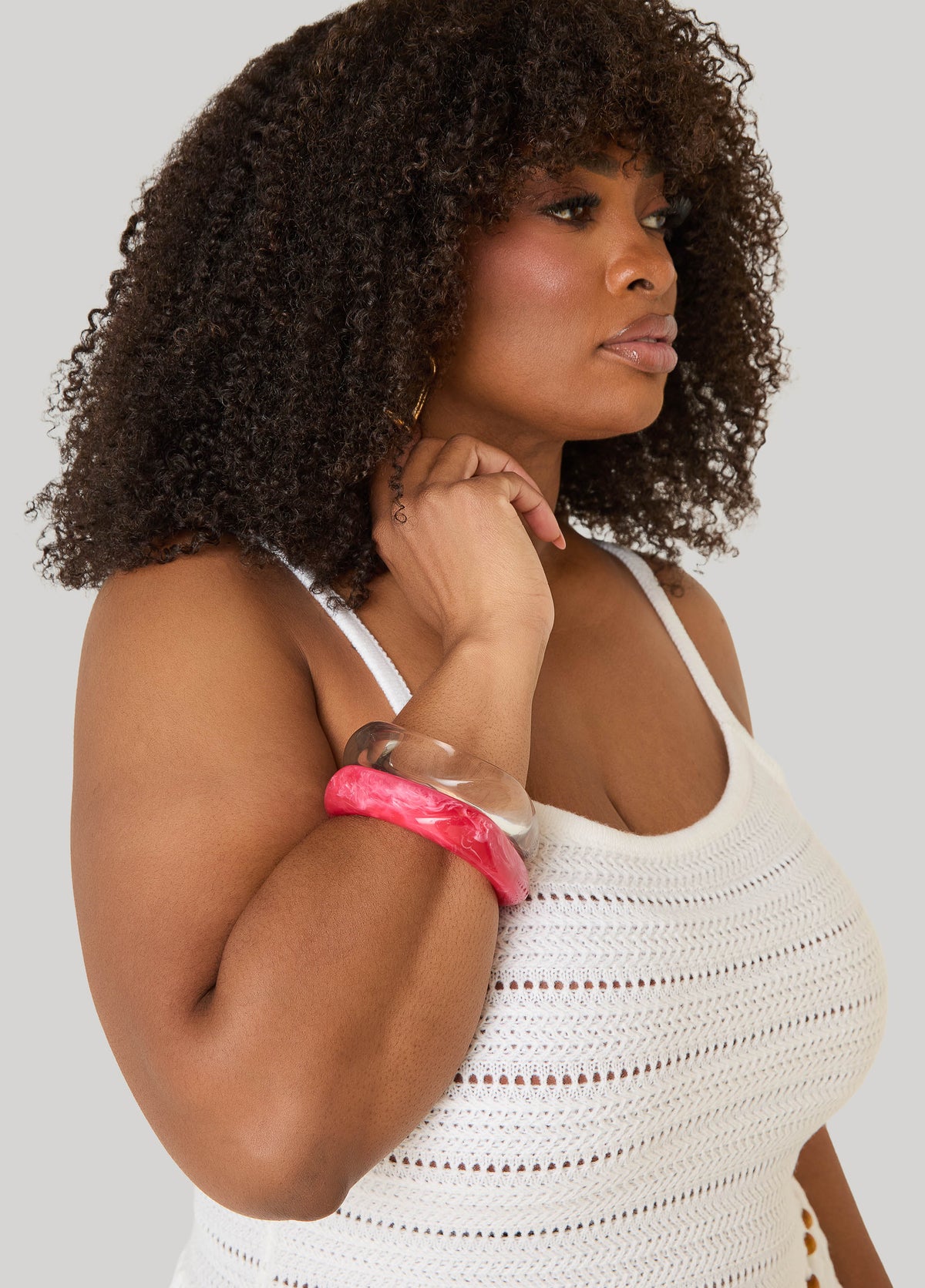 Marbled Bangle Set Calypso Coral | Ashley Stewart