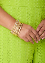 Set Of 13 Gold Tone Bangles Gold | Ashley Stewart
