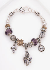 Angel Charm Bracelet Silver | Ashley Stewart
