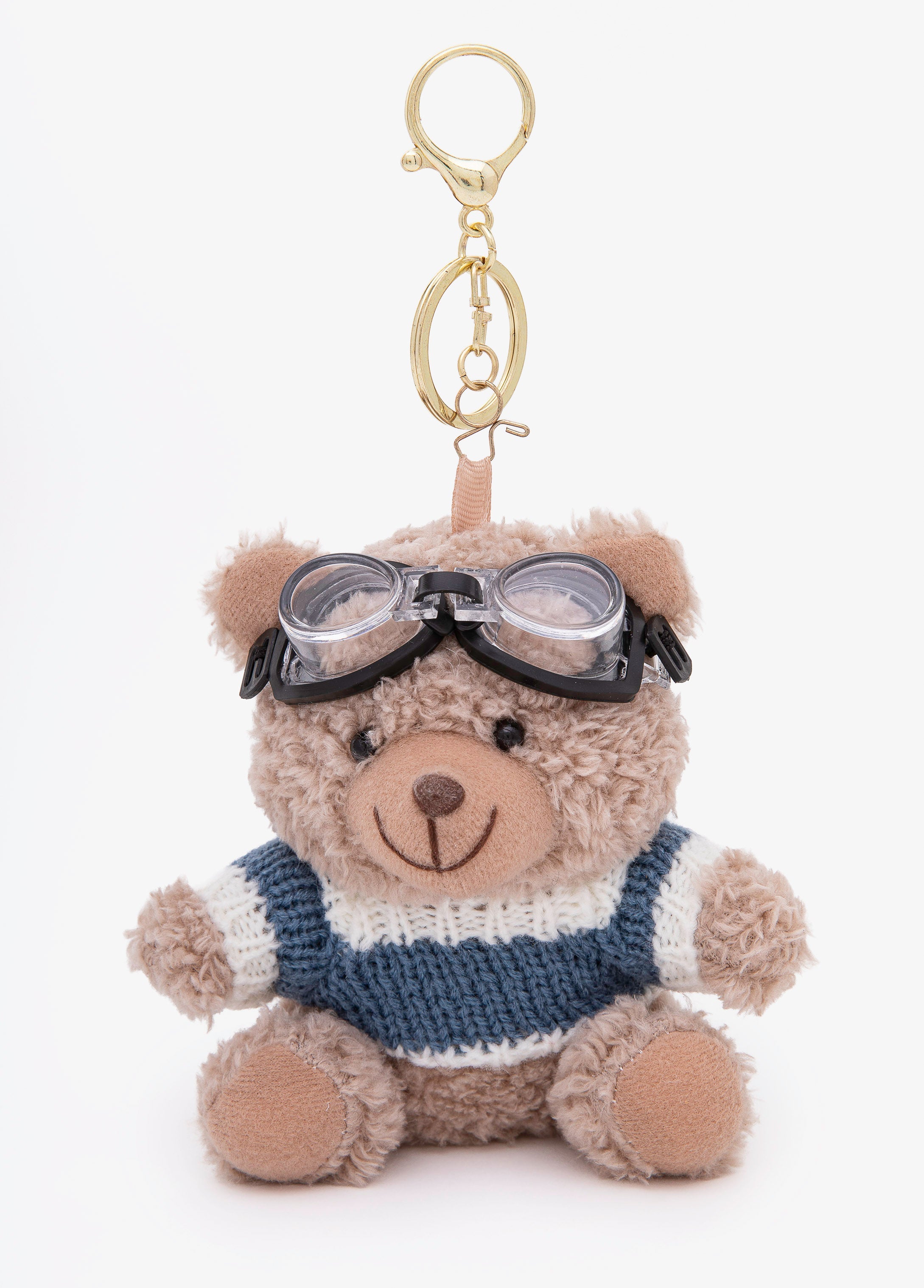 Plush Teddy Bag Charm Brown | Ashley Stewart