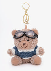 Plush Teddy Bag Charm Brown | Ashley Stewart