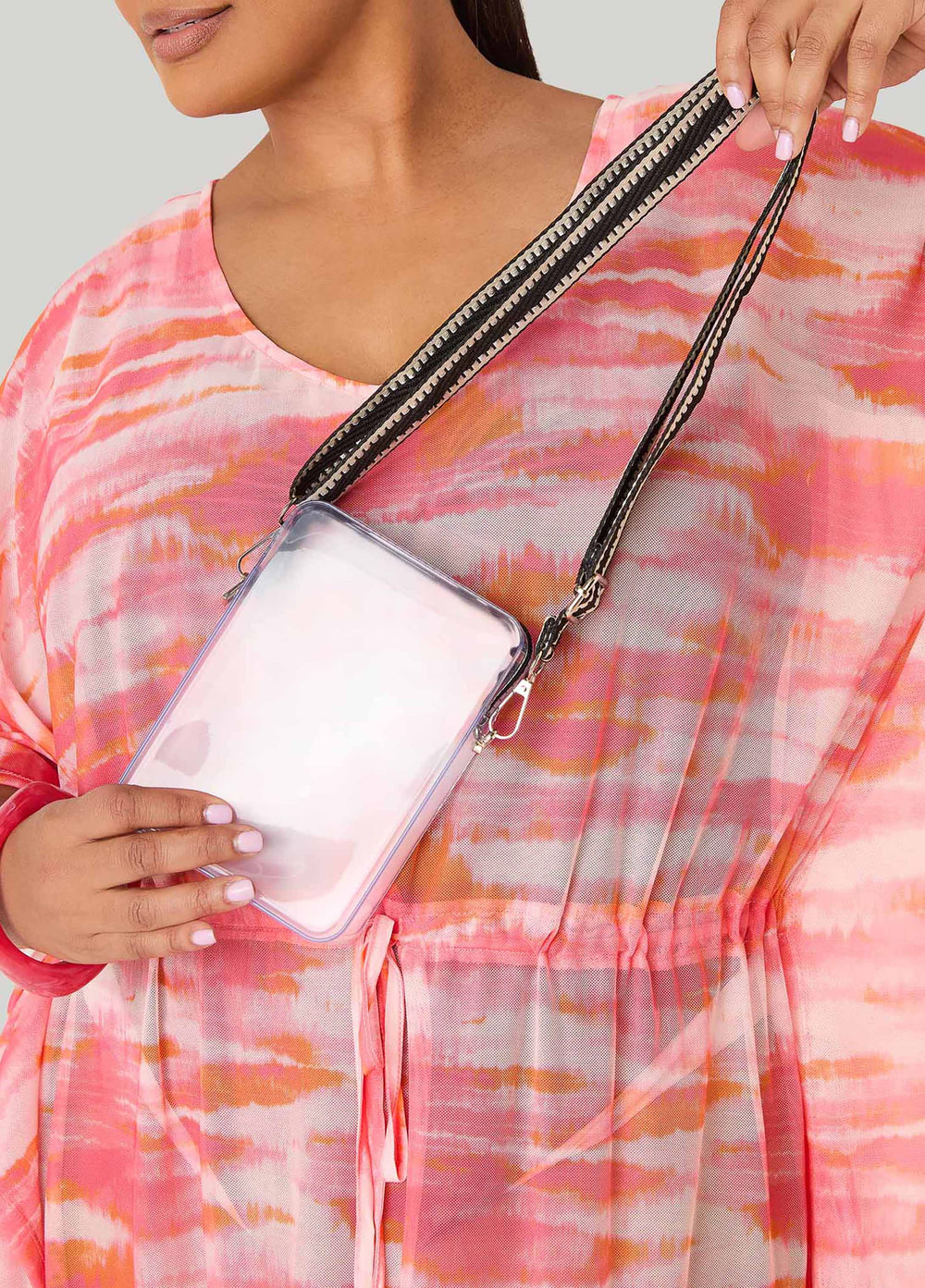 Embroidered Clear Camera Bag Clear | Ashley Stewart
