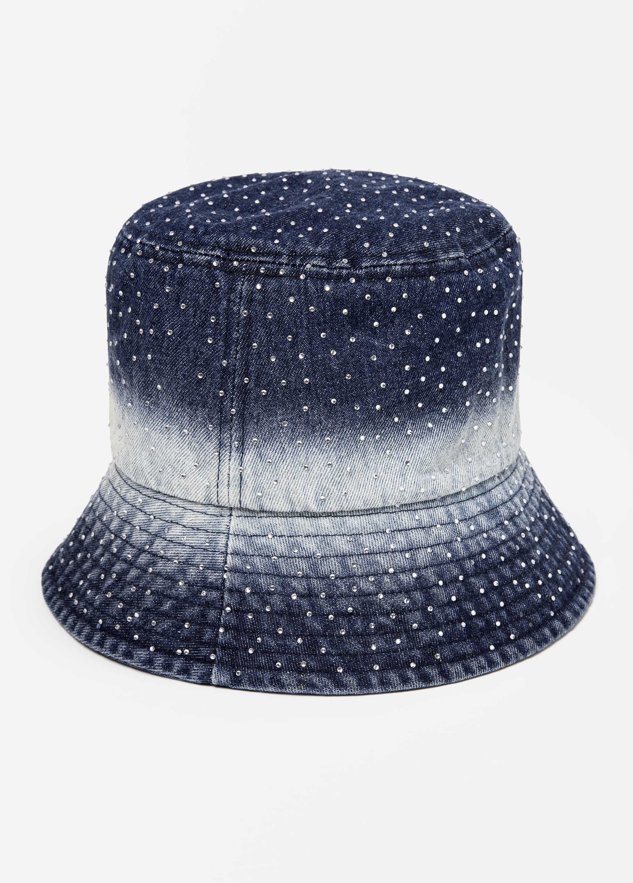 Crystal Ombre Denim Bucket Hat Denim | Ashley Stewart