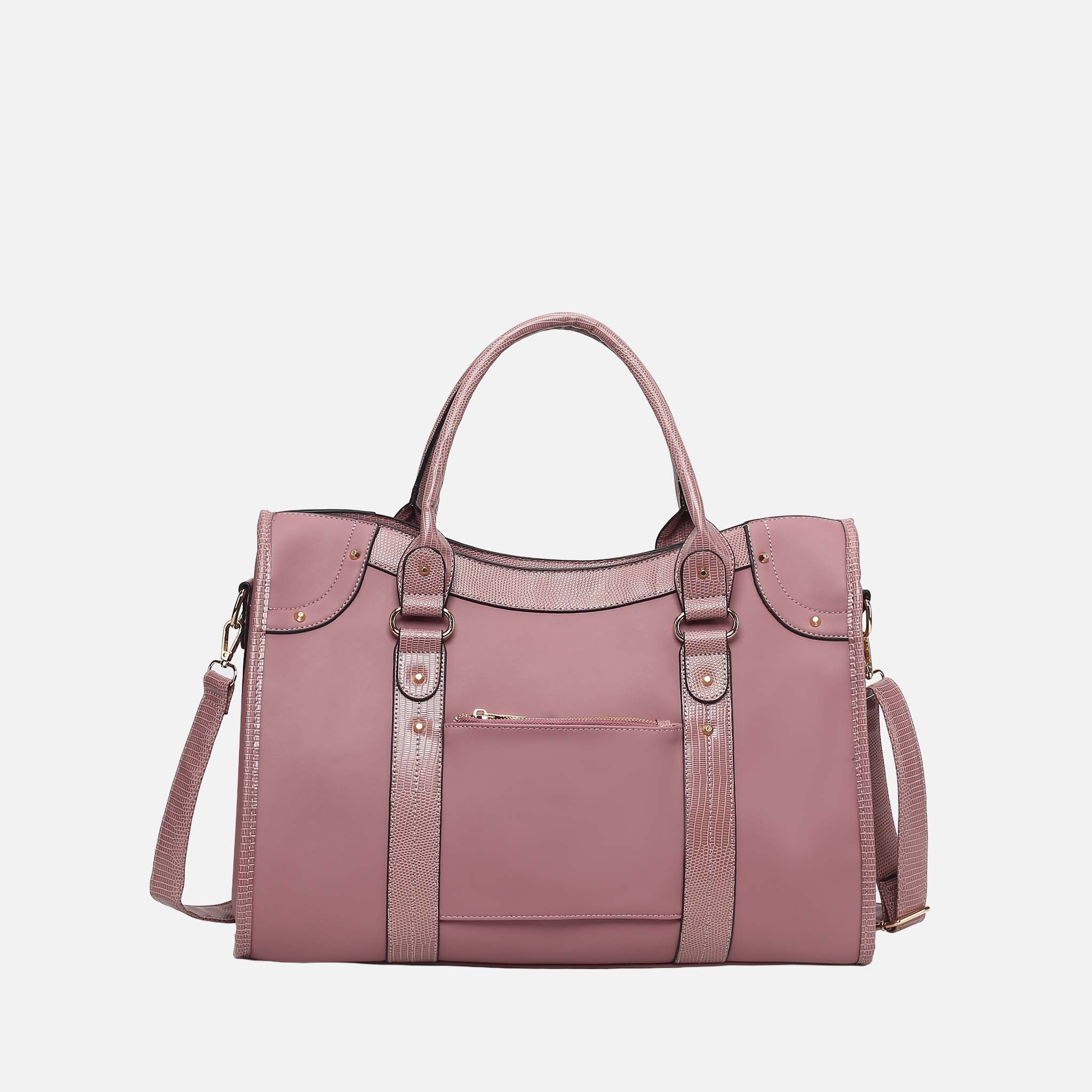 Patricia Weekender Bag Mauve | Ashley Stewart