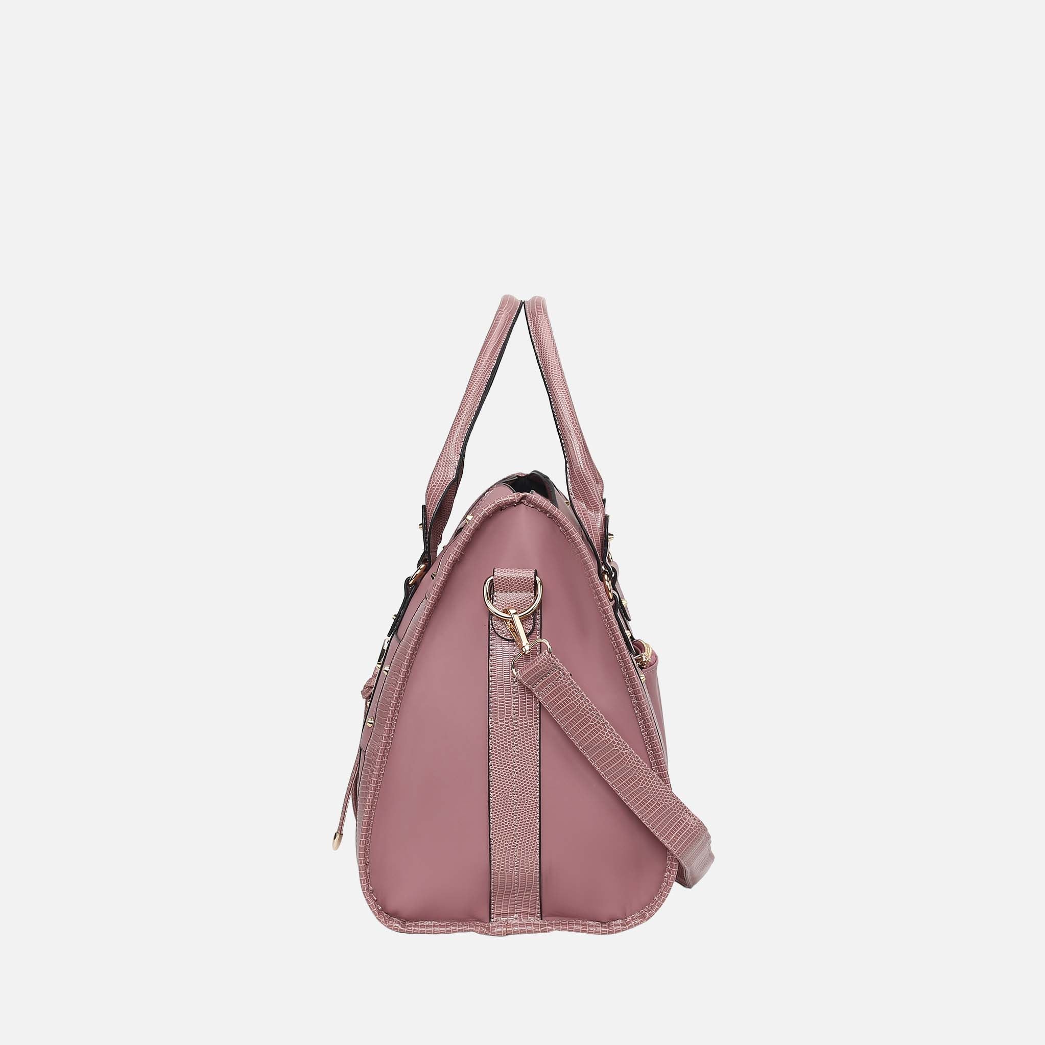 Patricia Weekender Bag Mauve | Ashley Stewart