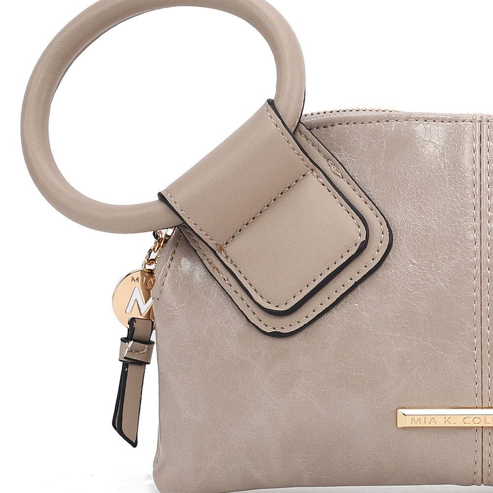 Simone Textured Wristlet Charcoal Grey | Ashley Stewart