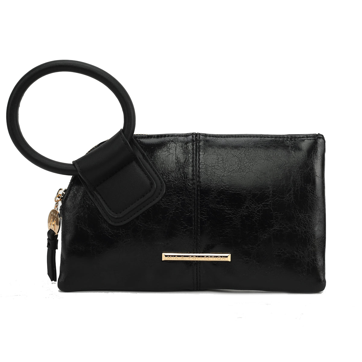 Simone Textured Wristlet Charcoal Grey | Ashley Stewart