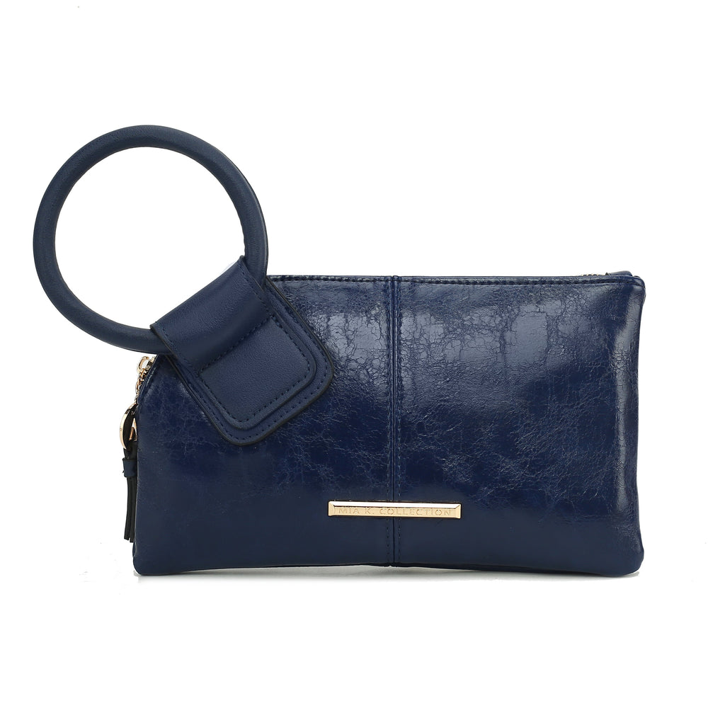 Simone Textured Wristlet Charcoal Grey | Ashley Stewart