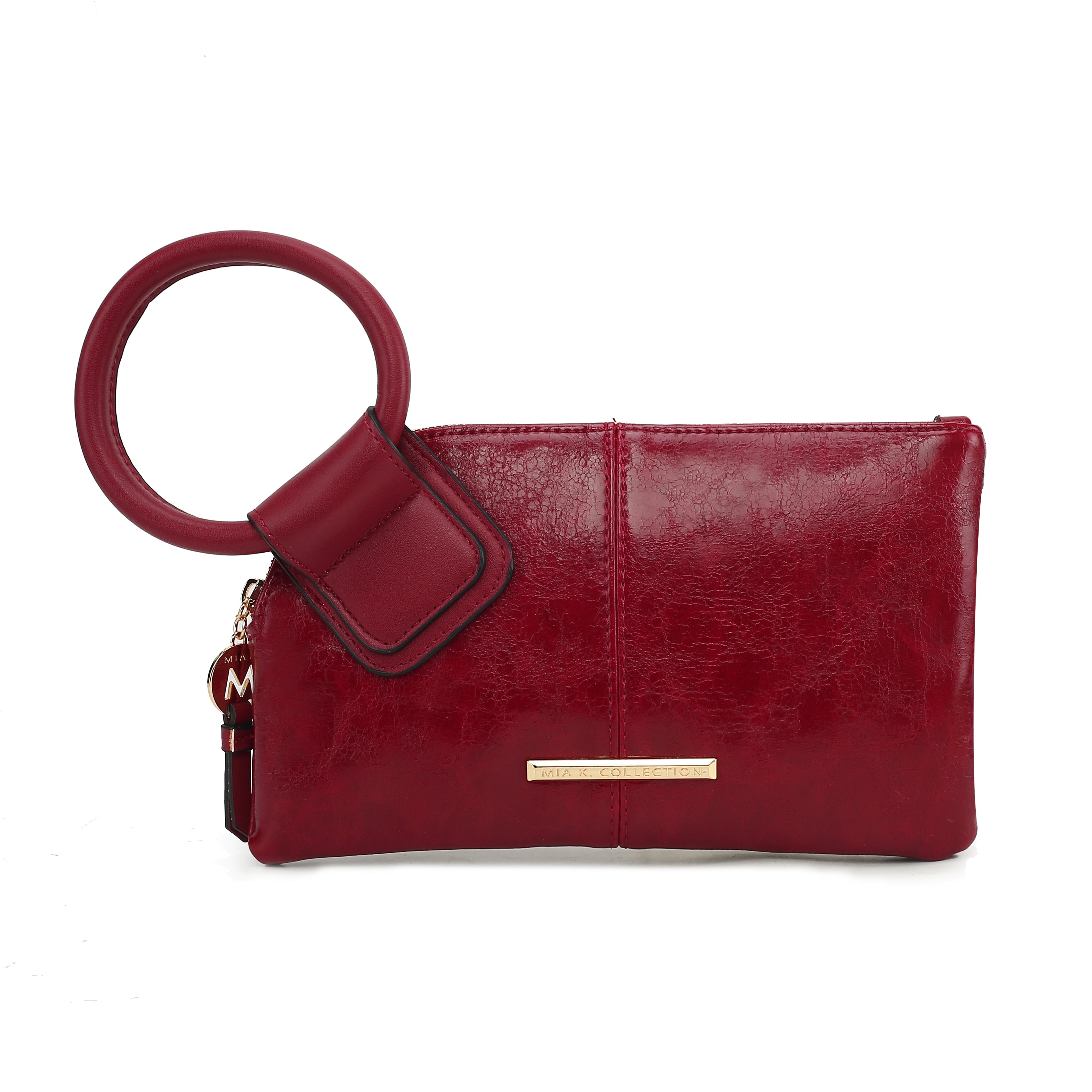Simone Textured Wristlet Charcoal Grey | Ashley Stewart