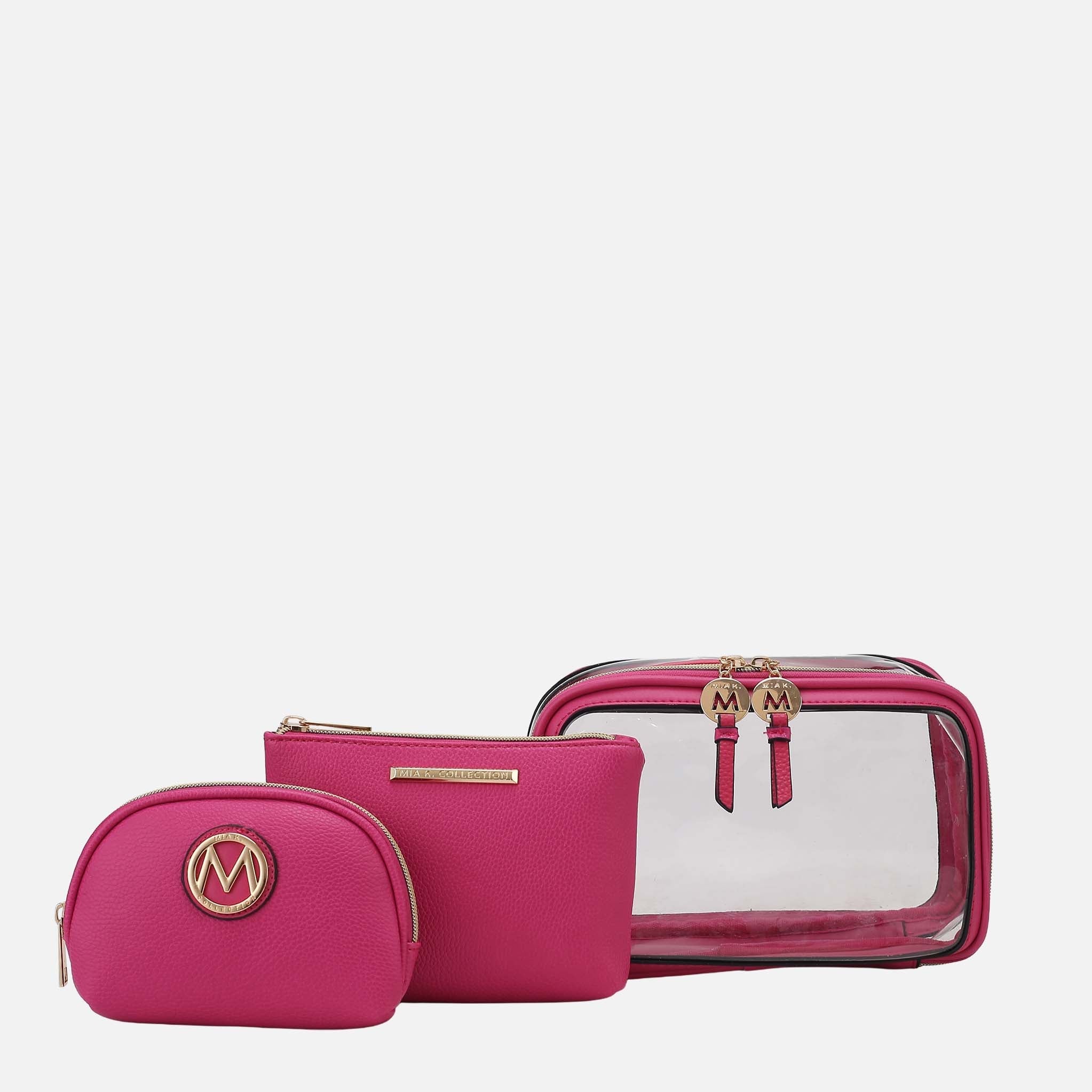 Laura Cosmetic Case Set Charcoal Grey | Ashley Stewart