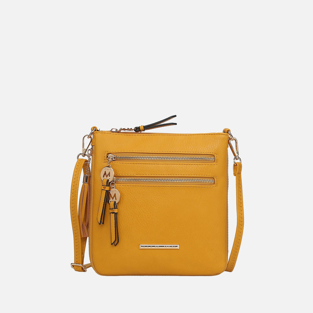 Angelina Expandable Crossbody Bag Beige | Ashley Stewart