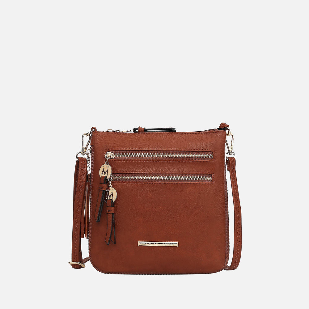 Angelina Expandable Crossbody Bag Beige | Ashley Stewart