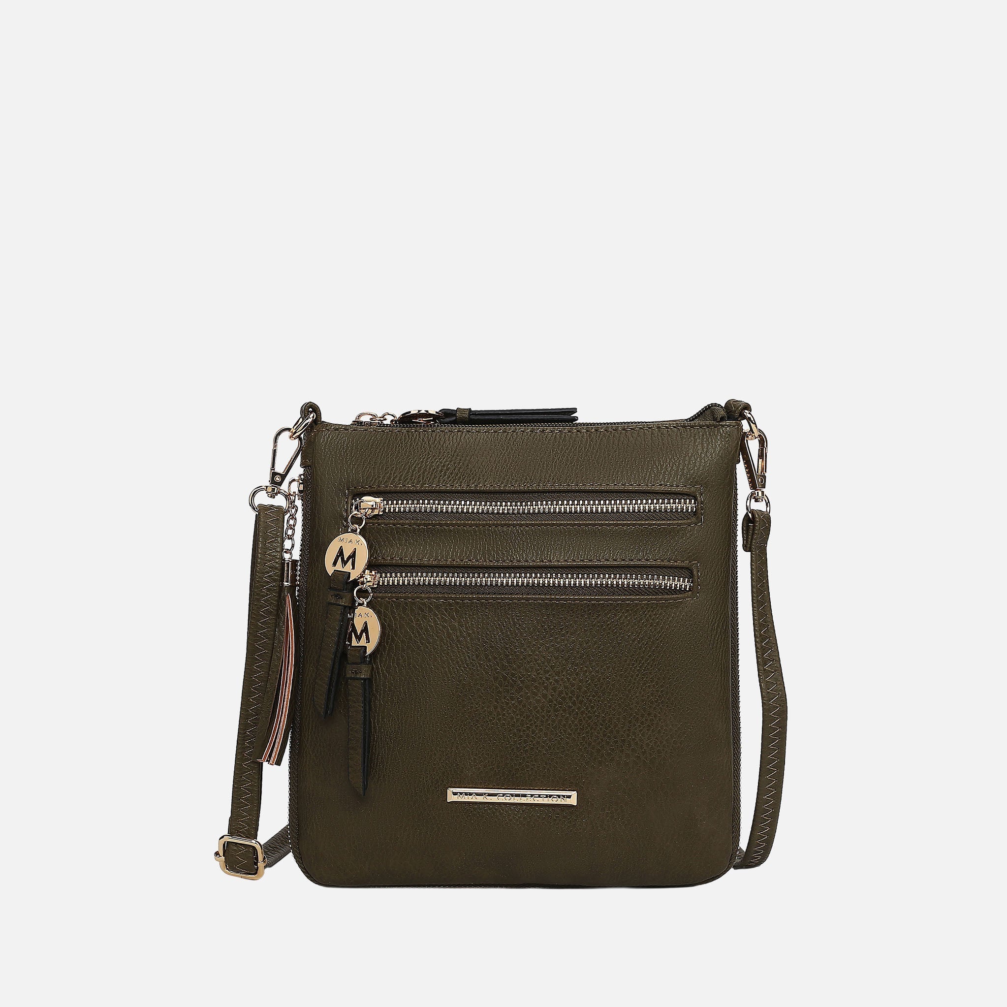 Angelina Expandable Crossbody Bag Beige | Ashley Stewart