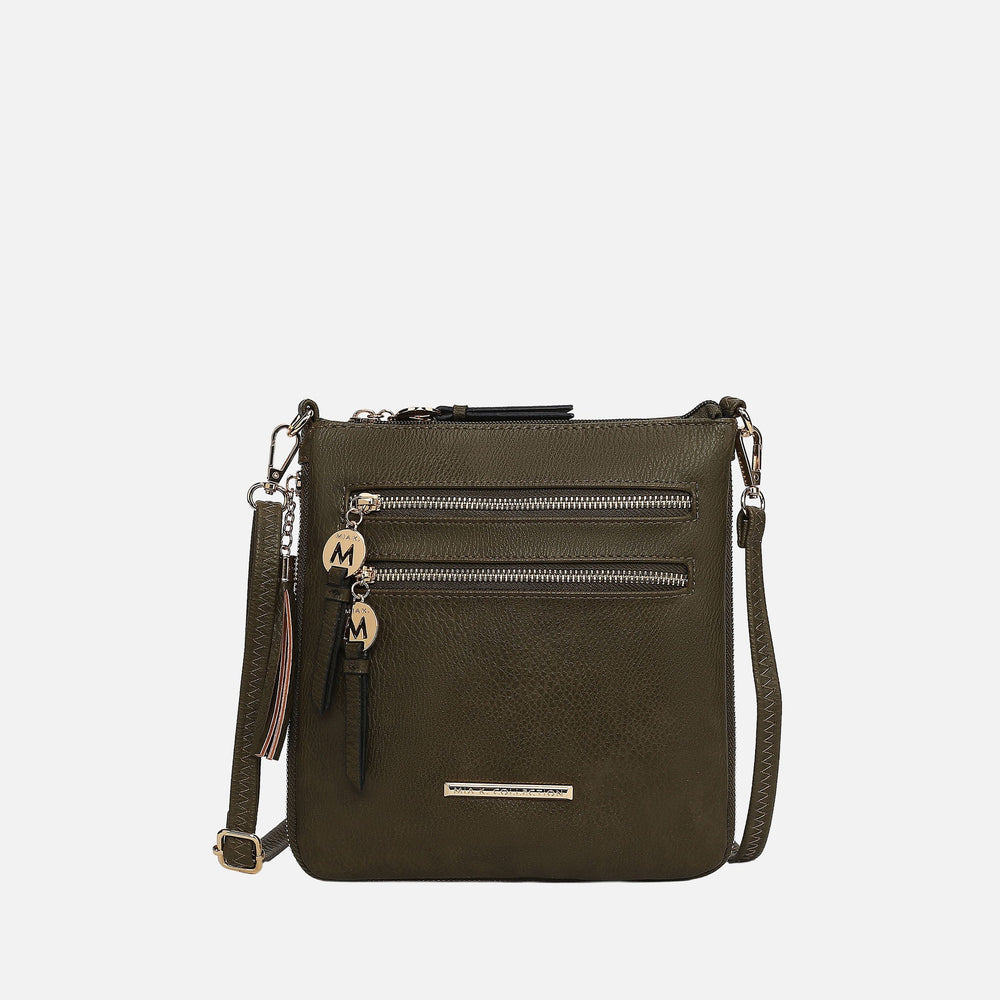 Angelina Expandable Crossbody Bag Beige | Ashley Stewart