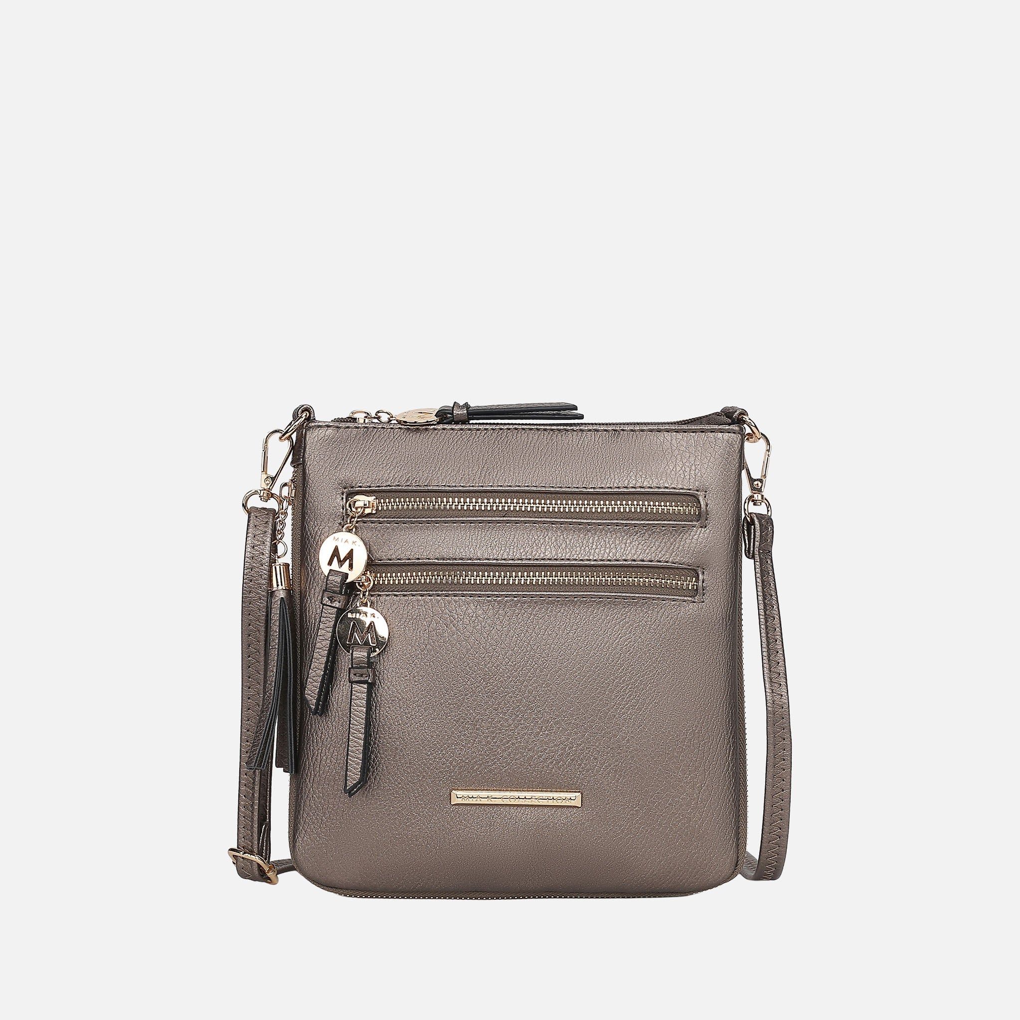 Angelina Expandable Crossbody Bag Beige | Ashley Stewart