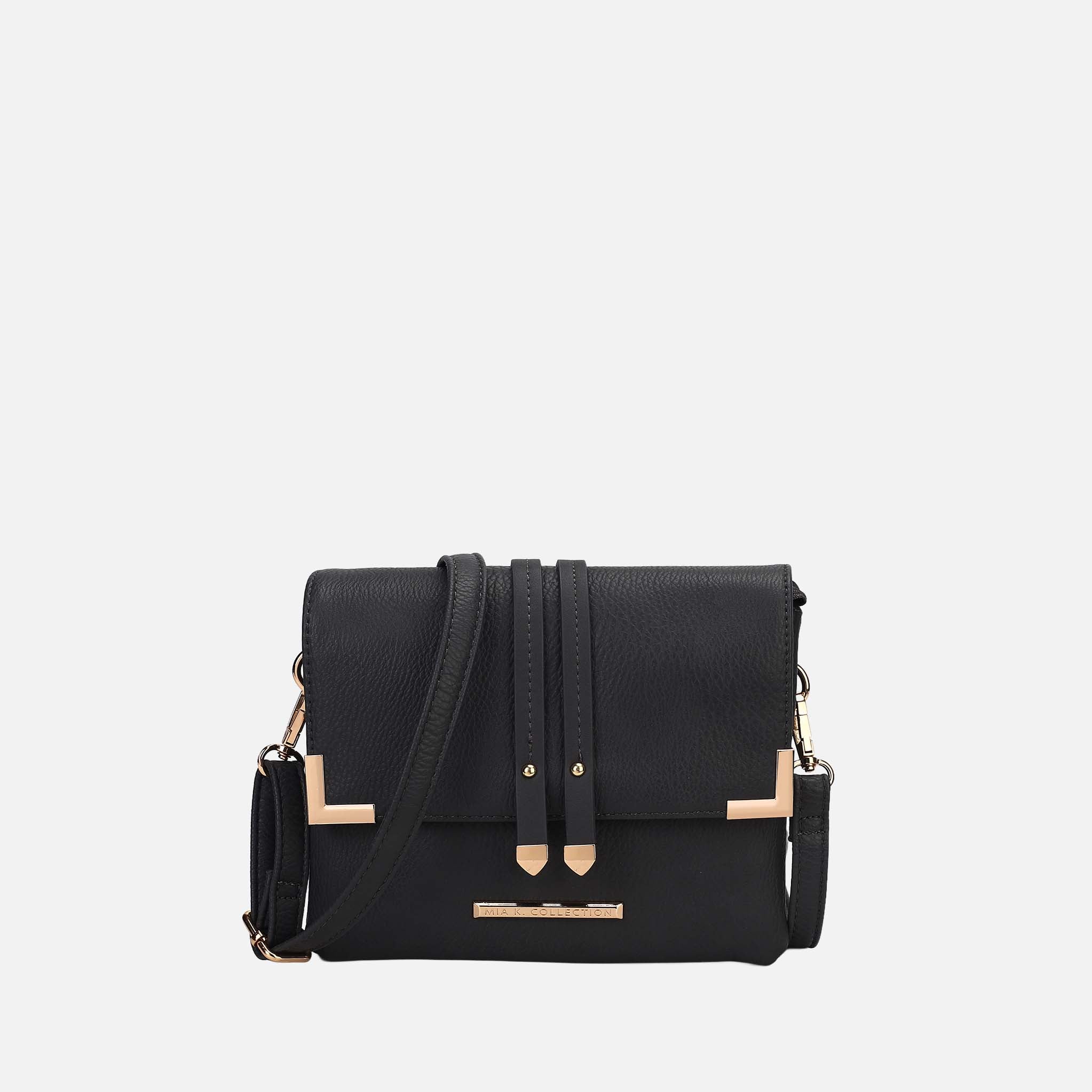 Valeska Crossbody Bag Black | Ashley Stewart