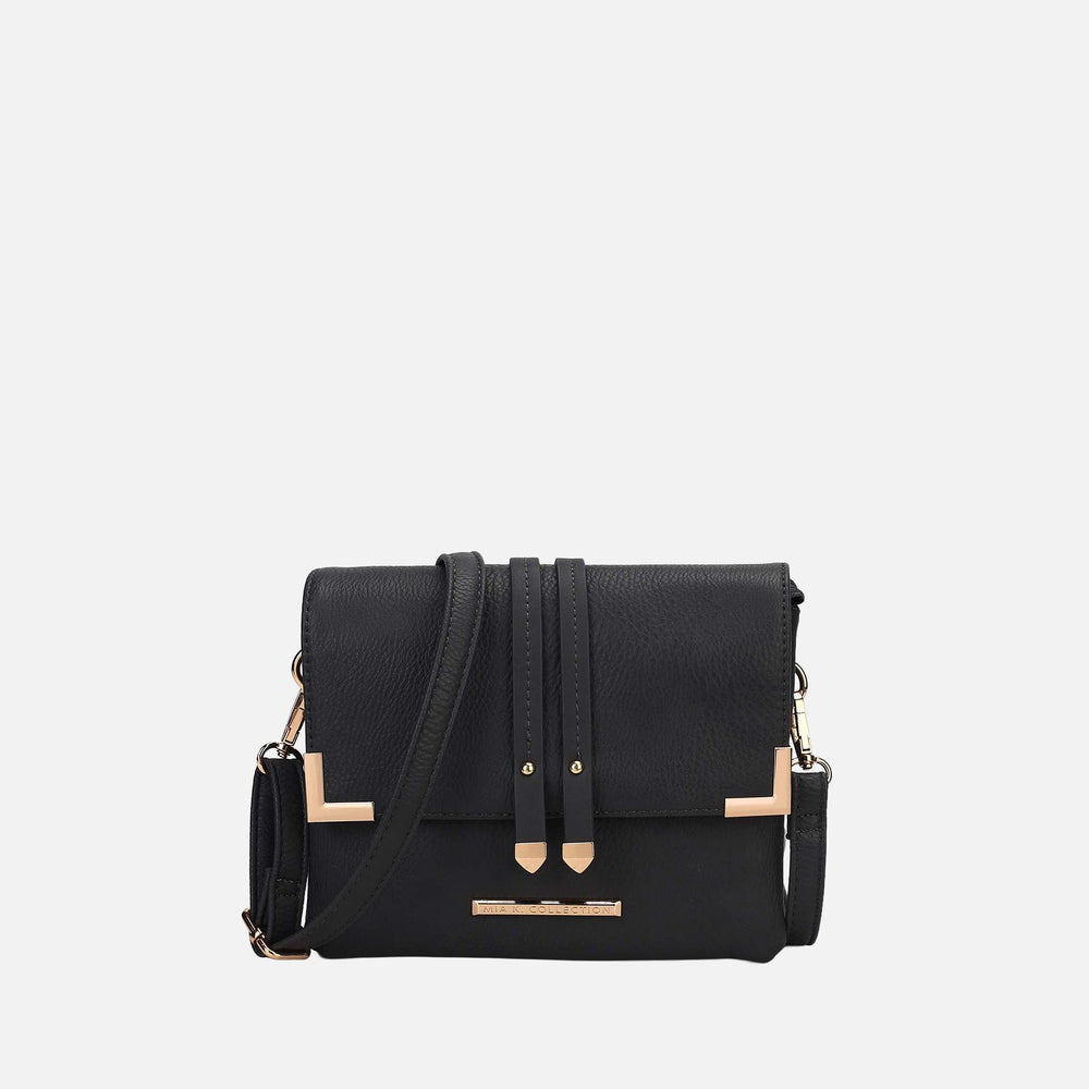 Valeska Crossbody Bag Black | Ashley Stewart