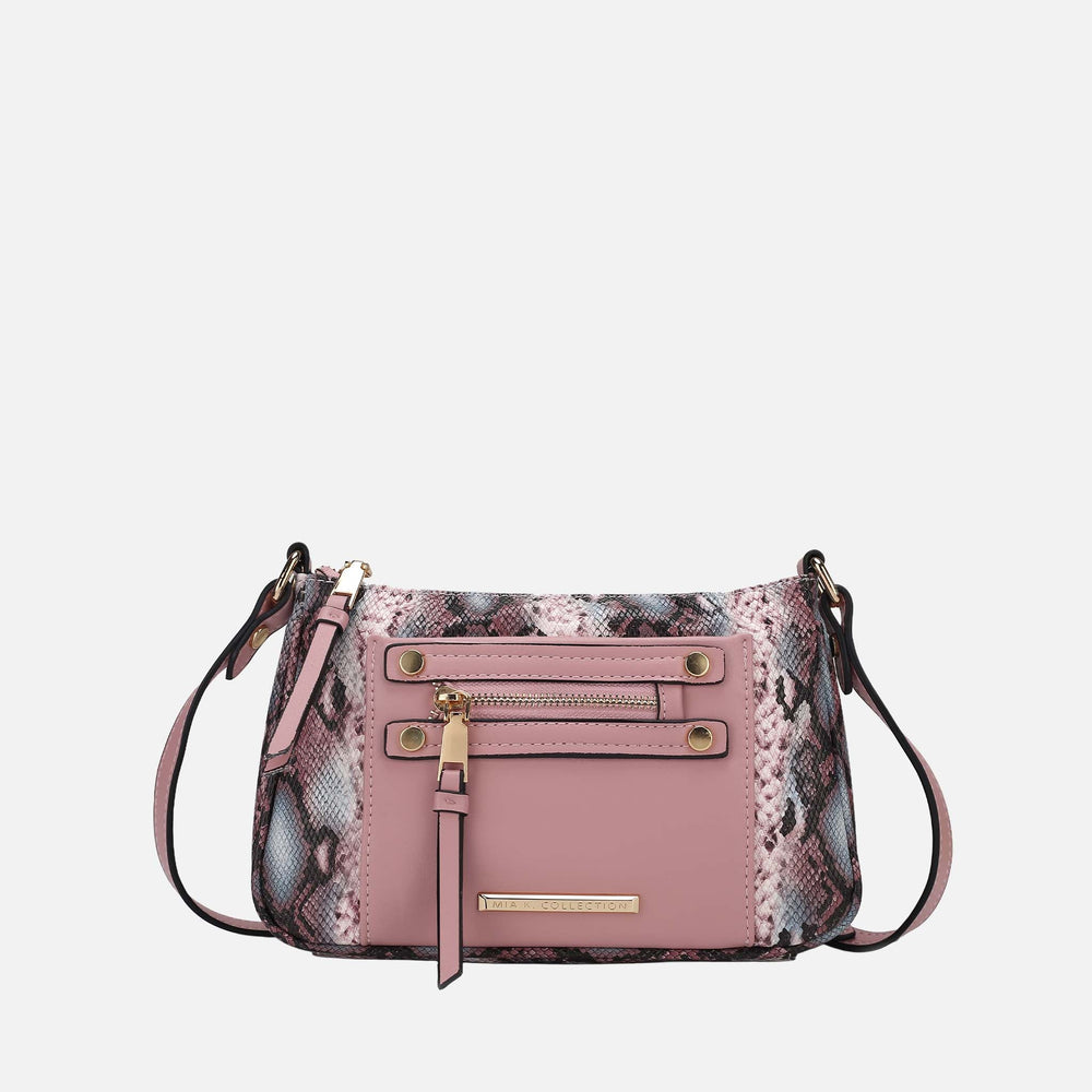 Essie Snake Effect Crossbody Bag Snake Beige | Ashley Stewart