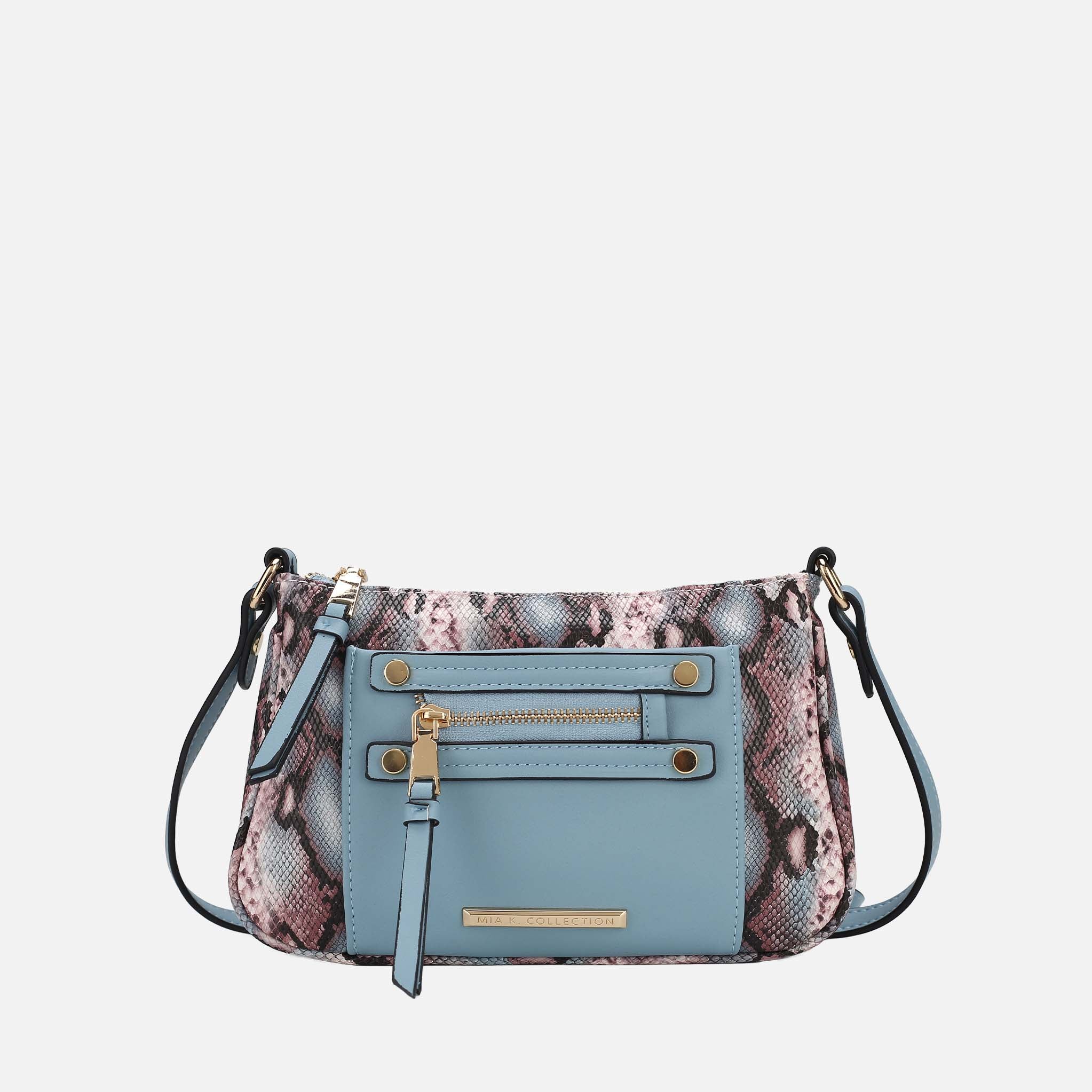 Essie Snake Effect Crossbody Bag Snake Beige | Ashley Stewart
