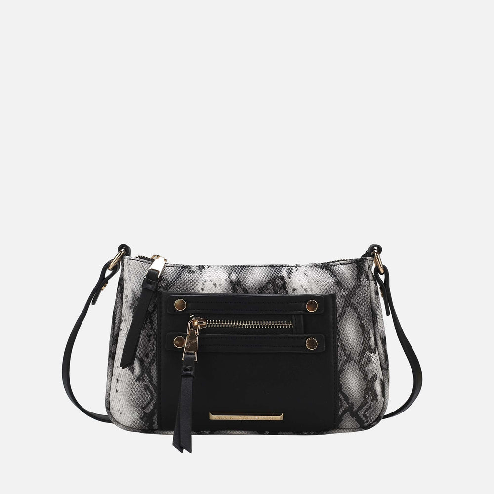 Essie Snake Effect Crossbody Bag Snake Beige | Ashley Stewart