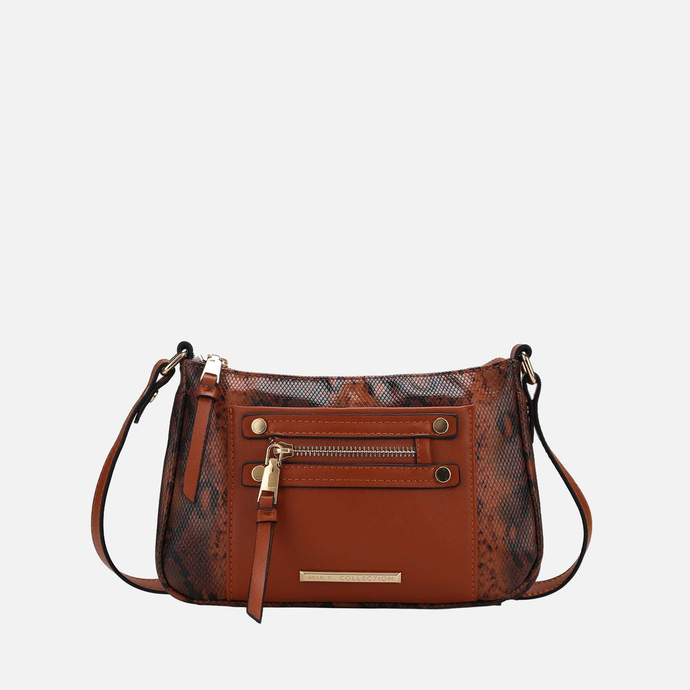 Essie Snake Effect Crossbody Bag Snake Beige | Ashley Stewart