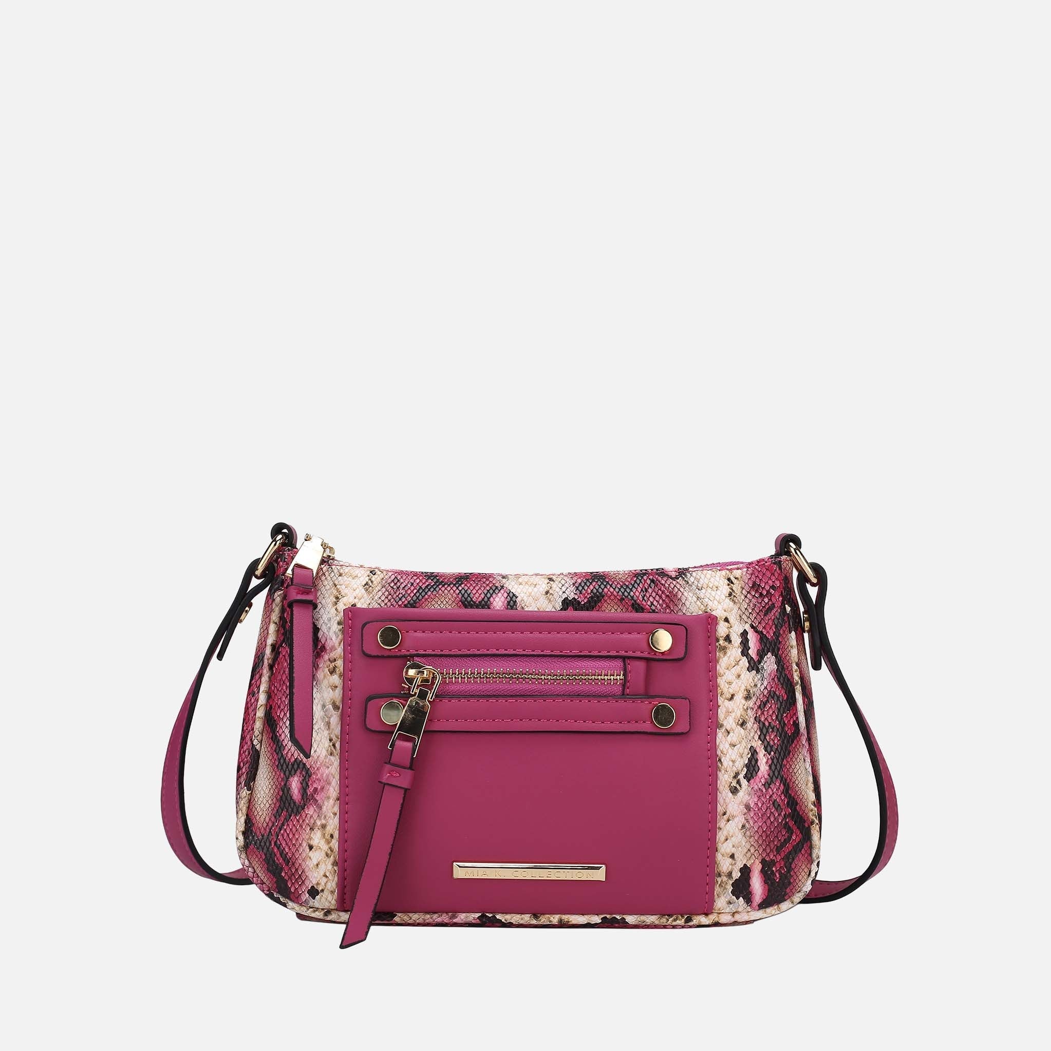 Essie Snake Effect Crossbody Bag Snake Beige | Ashley Stewart