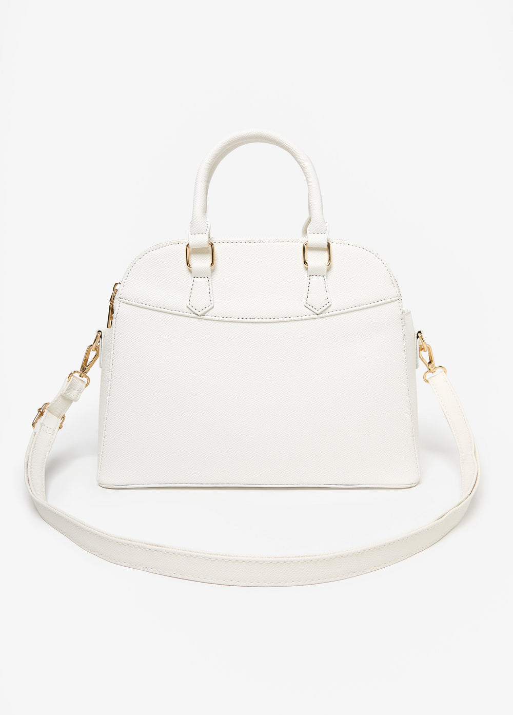 Textured Top Handle Satchel White | Ashley Stewart