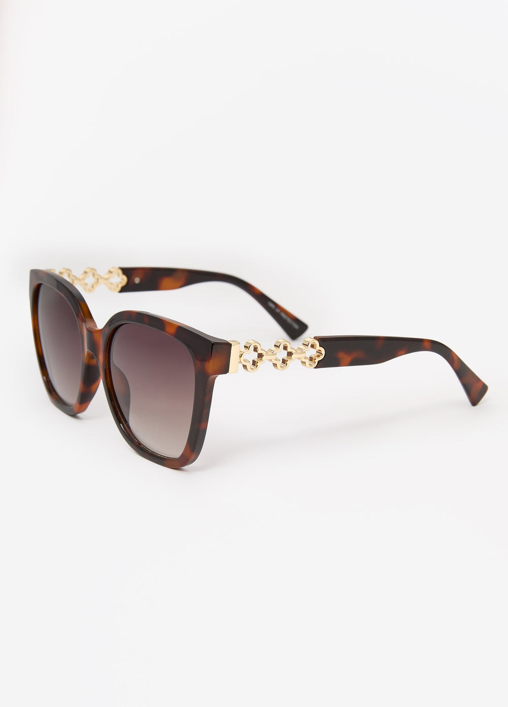 Cutout Tortoiseshell Sunglasses TORT | Ashley Stewart