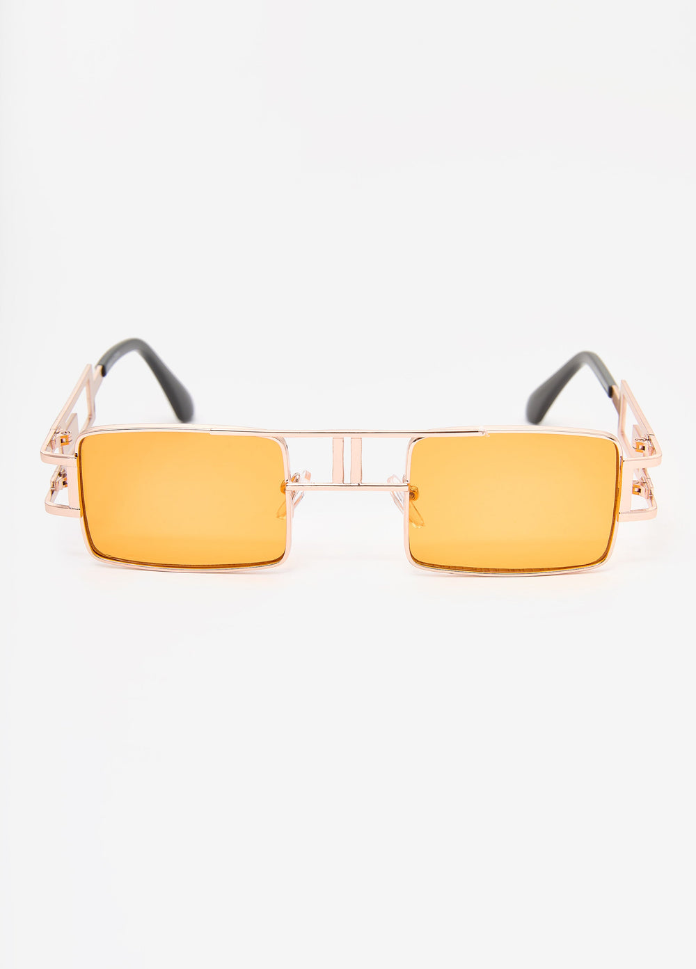 Rectangle Frame Tinted Sunglasses Orange | Ashley Stewart