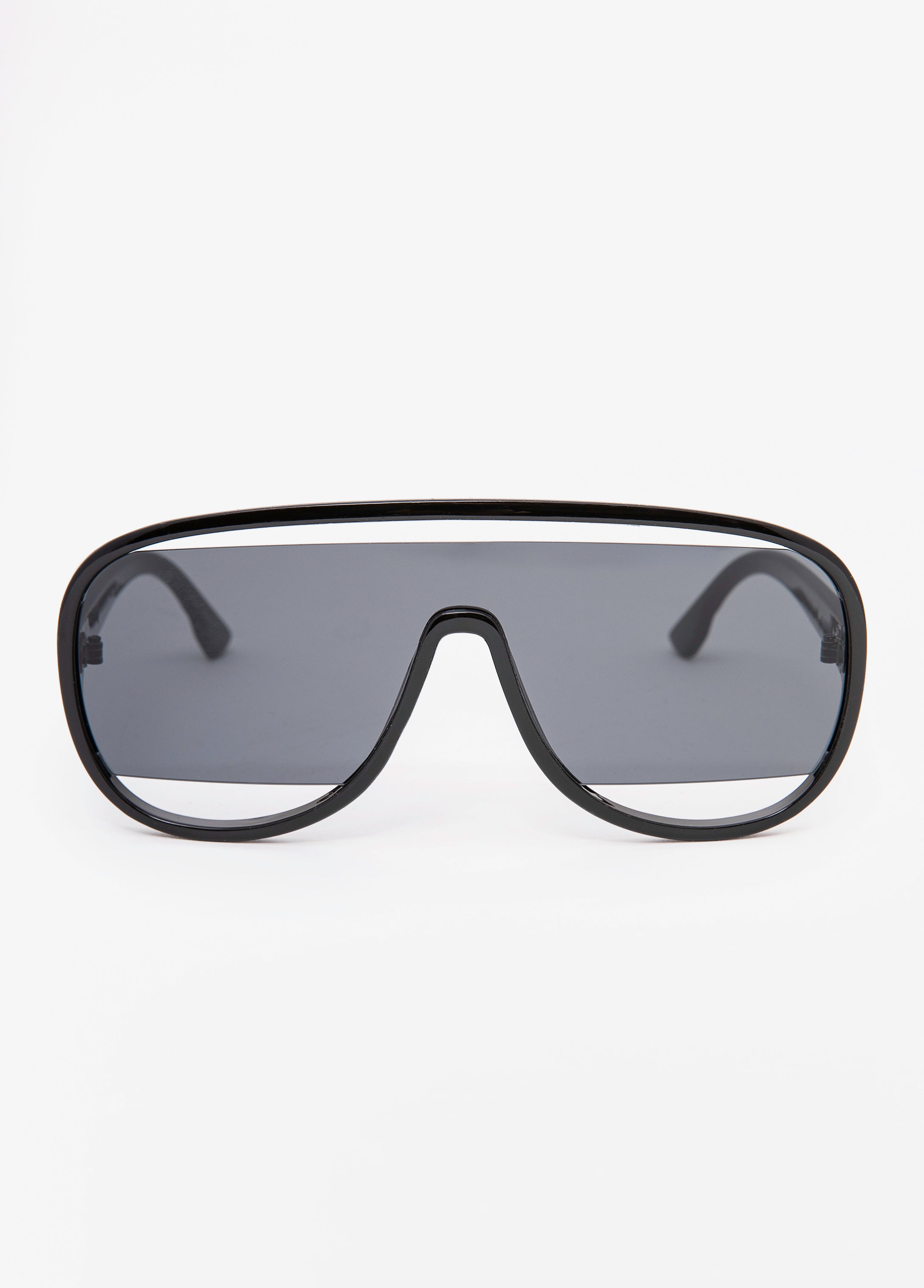 Cutout Aviator Sunglasses Black | Ashley Stewart