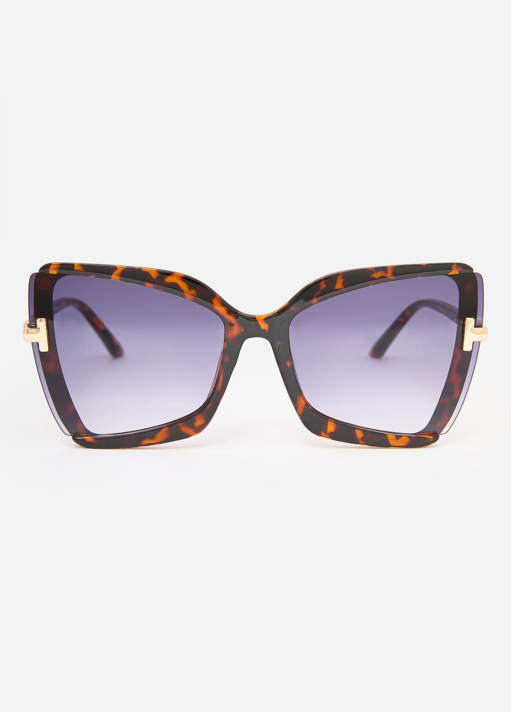Tortoiseshell Square Sunglasses TORT | Ashley Stewart