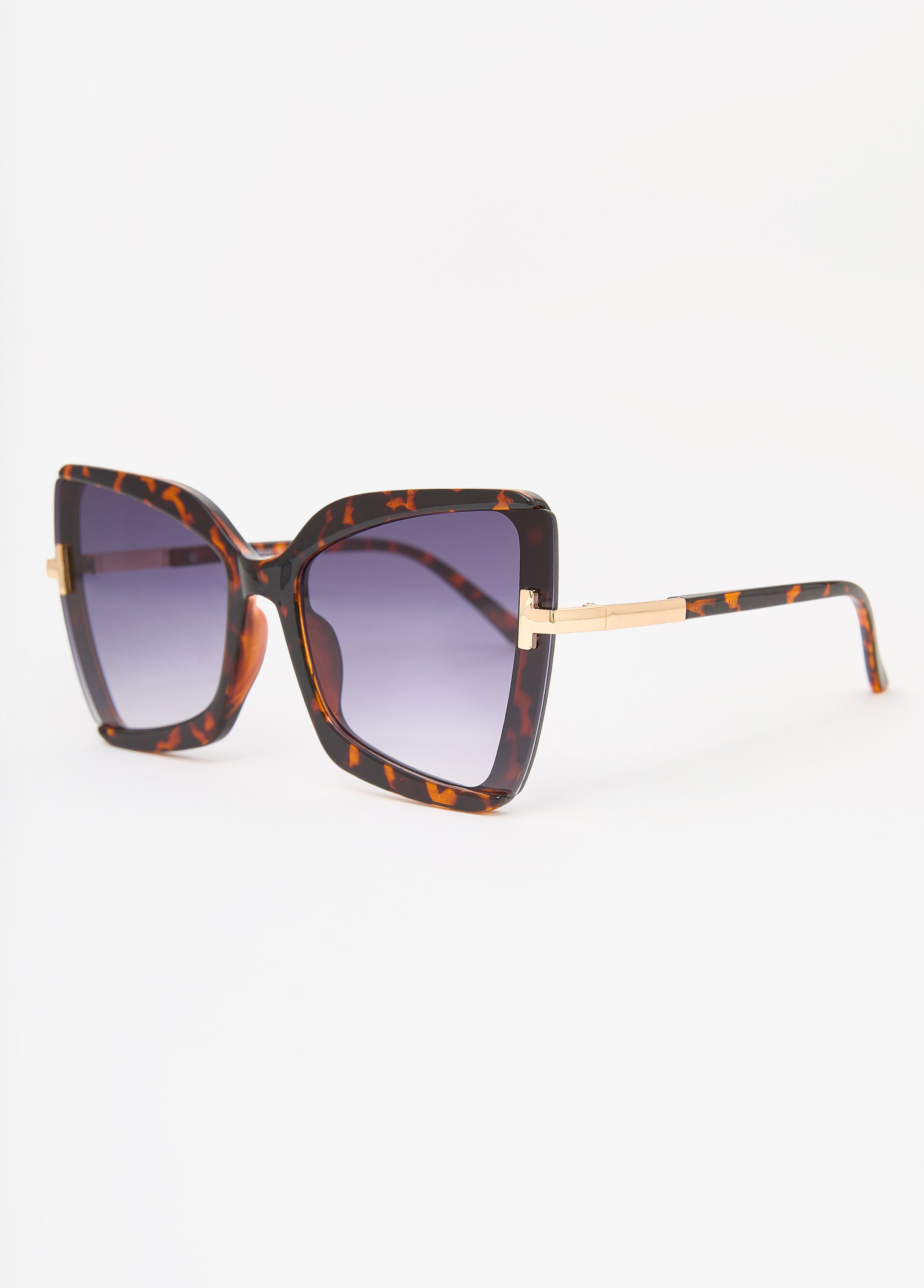 Tortoiseshell Square Sunglasses TORT | Ashley Stewart