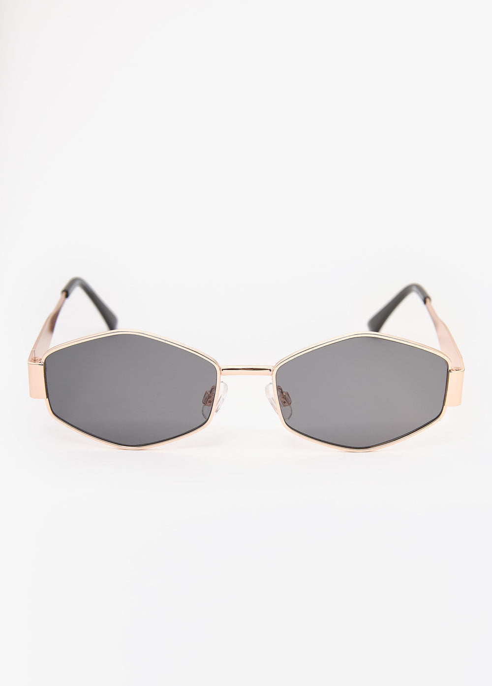 Geometric Framed Sunglasses Gold | Ashley Stewart
