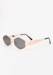 Geometric Framed Sunglasses Gold | Ashley Stewart