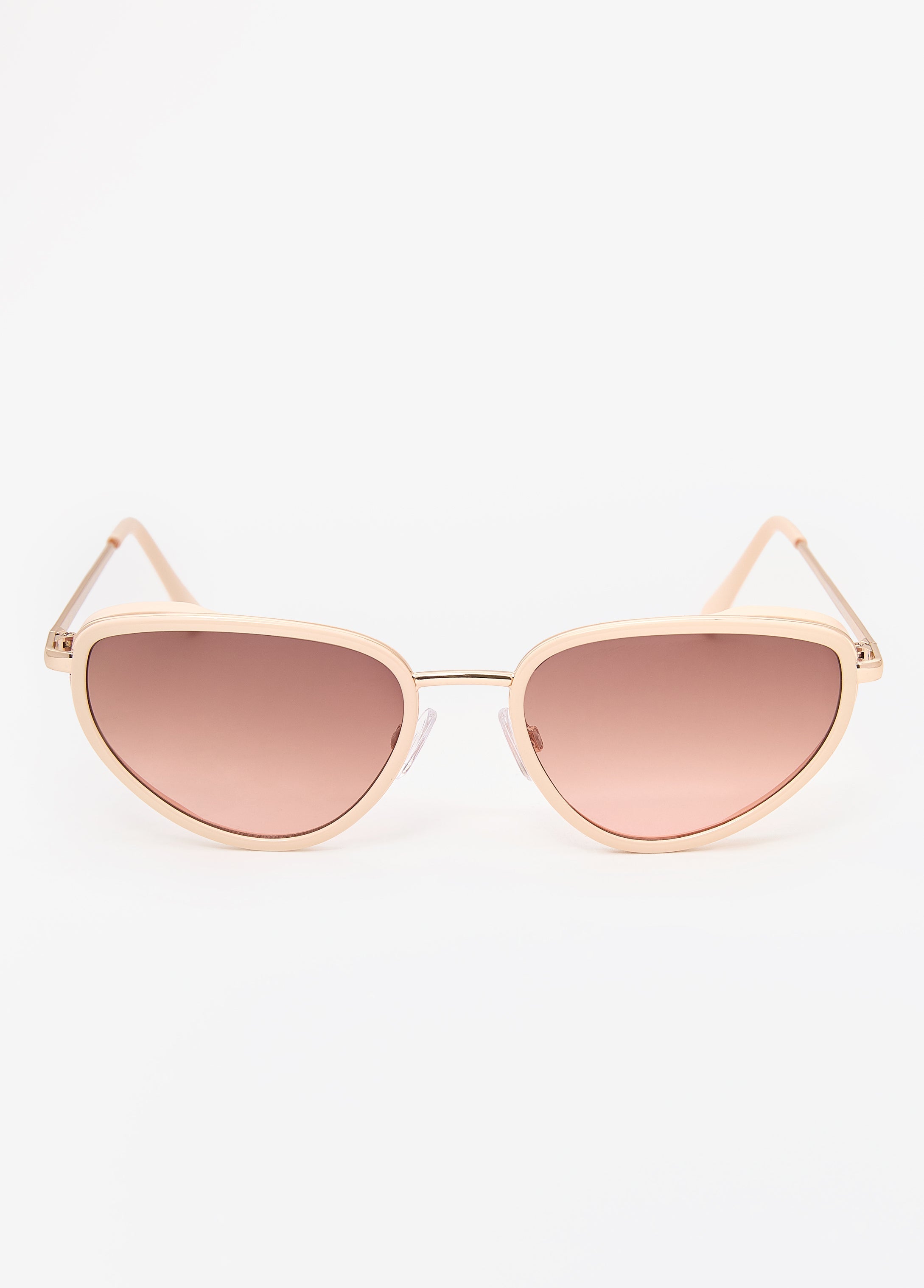 Ombre Cat Eye Sunglasses Ivory | Ashley Stewart