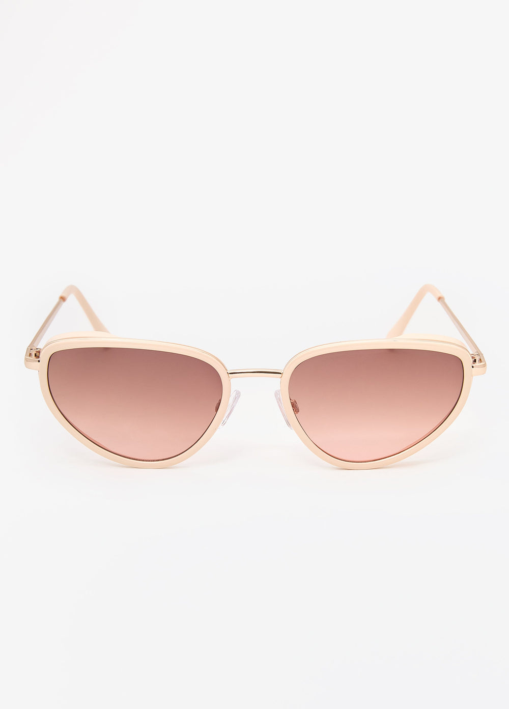 Ombre Cat Eye Sunglasses Ivory | Ashley Stewart