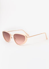 Ombre Cat Eye Sunglasses Ivory | Ashley Stewart