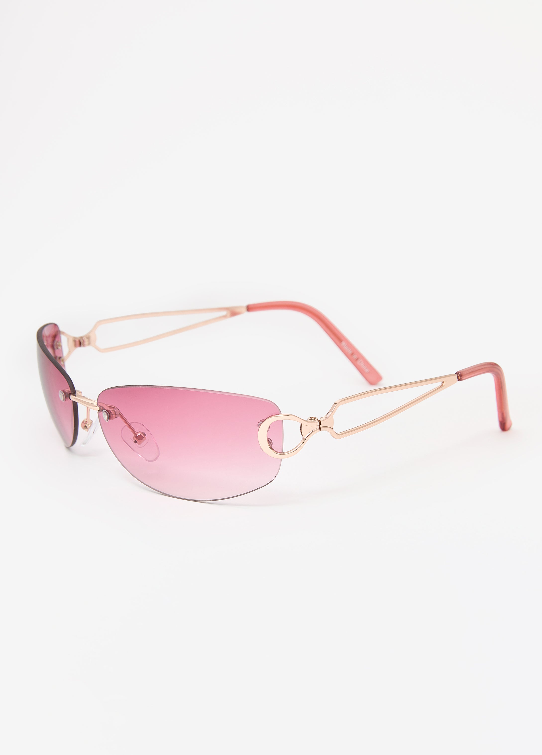 Ombre Rimless Glasses Pink | Ashley Stewart
