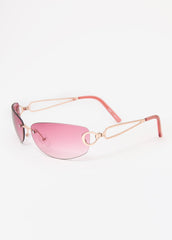 Ombre Rimless Glasses Pink | Ashley Stewart