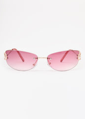 Ombre Rimless Glasses Pink | Ashley Stewart