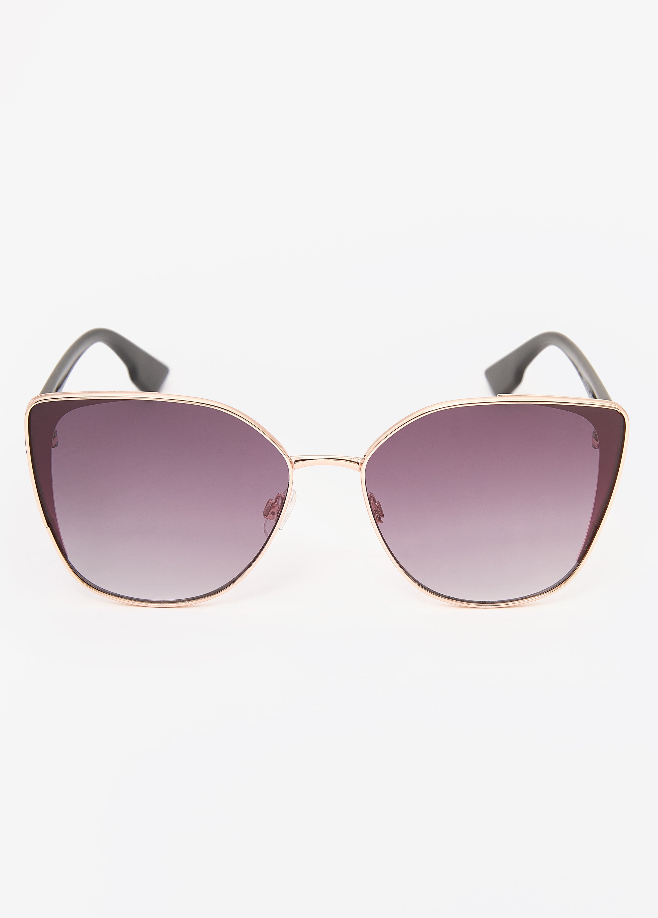 Ombre Cat Eyed Sunglasses Black | Ashley Stewart