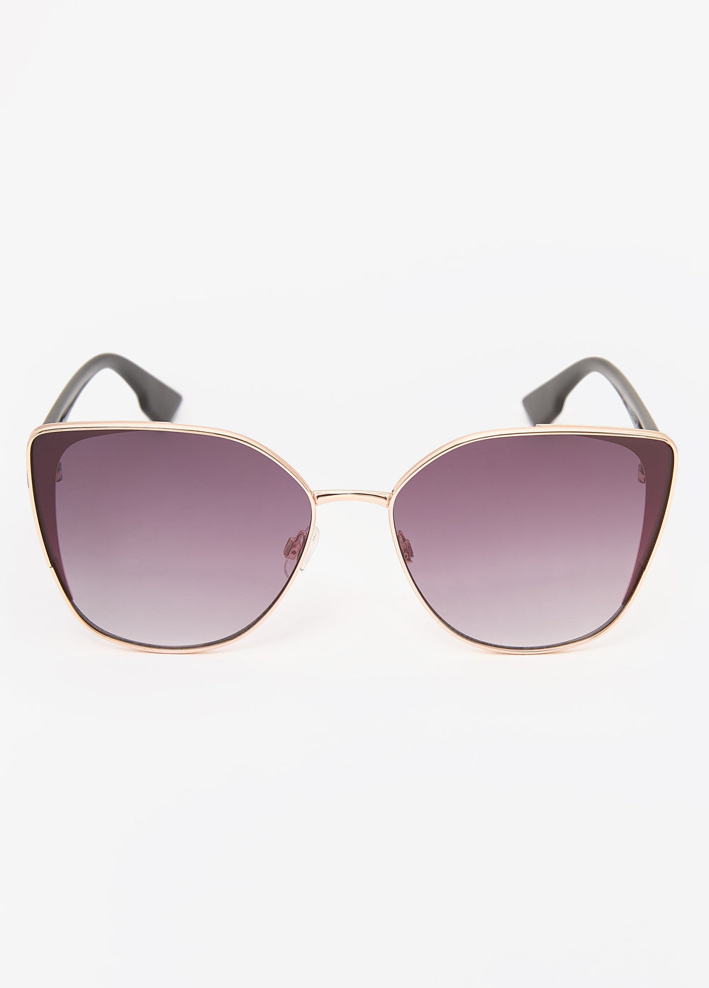 Ombre Cat Eyed Sunglasses Black | Ashley Stewart