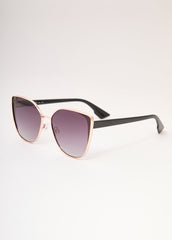 Ombre Cat Eyed Sunglasses Black | Ashley Stewart
